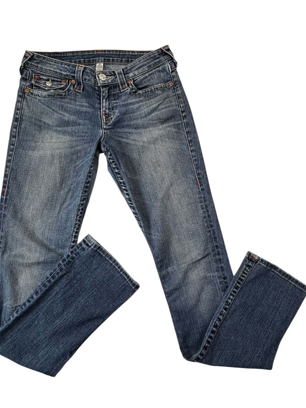 True Religion Joey Slim Straight Low Rise Jeans Size 28